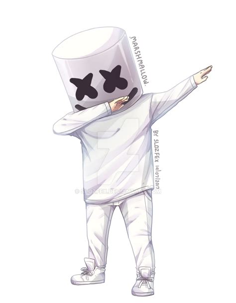 With a name to match the object that hides his face, the immensely popular dj known as marshmello (who began his career in 2015) has risen to fame faster than many artists. Marshmallow DJ by SLozFex on DeviantArt