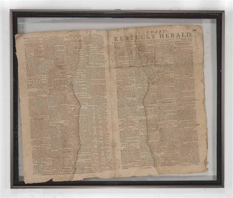 Lot - 1797 newspaper, "Stewart's Kentucky Herald" - Lexington, Kentucky
