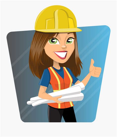 Girl Civil Engineer Clipart Woman Project Manager Cartoon Free