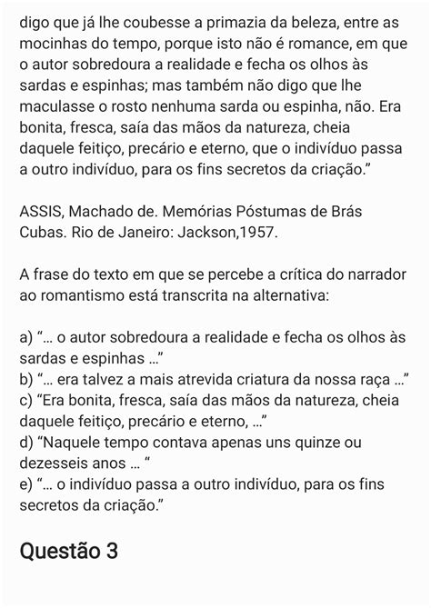 Atividades Romantismo Ensino Médio Com Gabarito