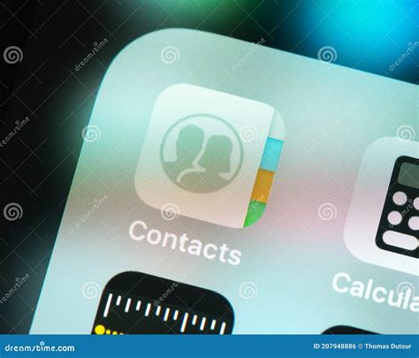 Contacts App Icon On Apple Iphone Screen Editorial Photo Image Of