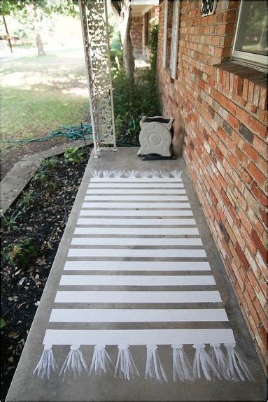Easy Painted Concrete Rug Ogródek Dla Domu