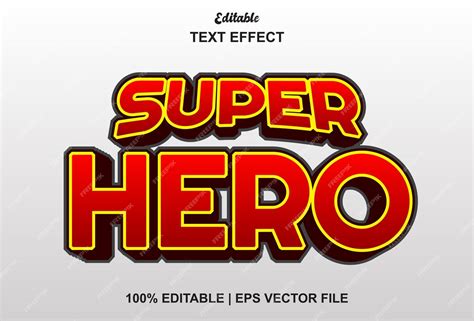Premium Vector Superhero Text Effect With 3d Style And Can Be Edited