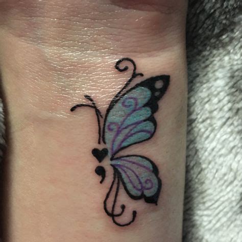 Of course, the symbolic semicolon is there. My concept of the semi colon tattoo along with the ...