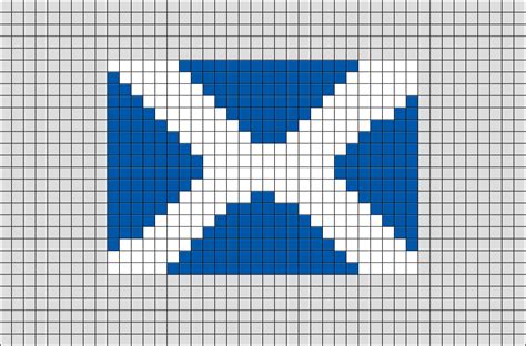 Flag Of Scotland Pixel Art From Scotland Flagofscotland