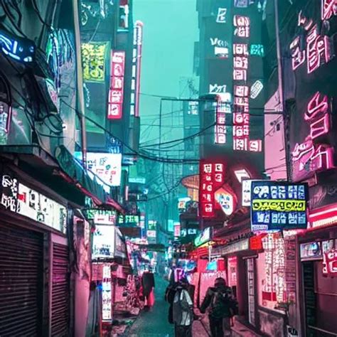 A Cyberpunk Version Of Seoul South Korea