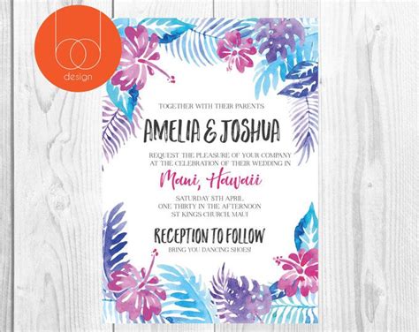 tropical wedding invitation destination wedding beach wedding tropica… destination wedding