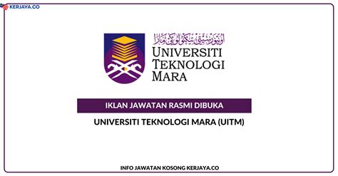 Dewan latihan rida) olarak kurulan. Jawatan Kosong Terkini Universiti Teknologi Mara (UiTM ...