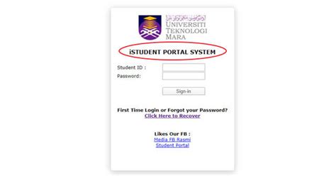 Fill in your student id number and ic number. UiTM Student Portal - Cara Daftar Student Portal UITM ...