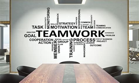 Office Wall Decal Teamwork Quote Wall Sticker Office Decor Inspire
