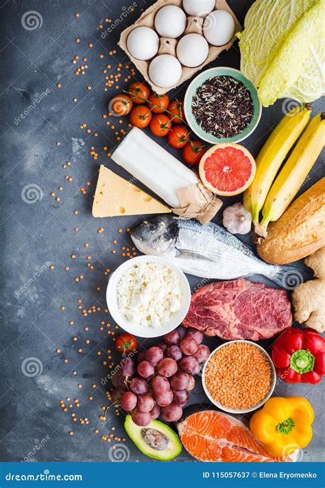 Healthy Nutrition Concept Stock Image Image Of Assortment 115057637