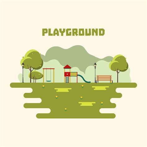 Premium Vector Playground In Flat Design
