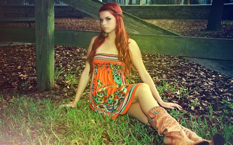 wallpaper redhead model photography dress green fashion spring clothing karoline kate