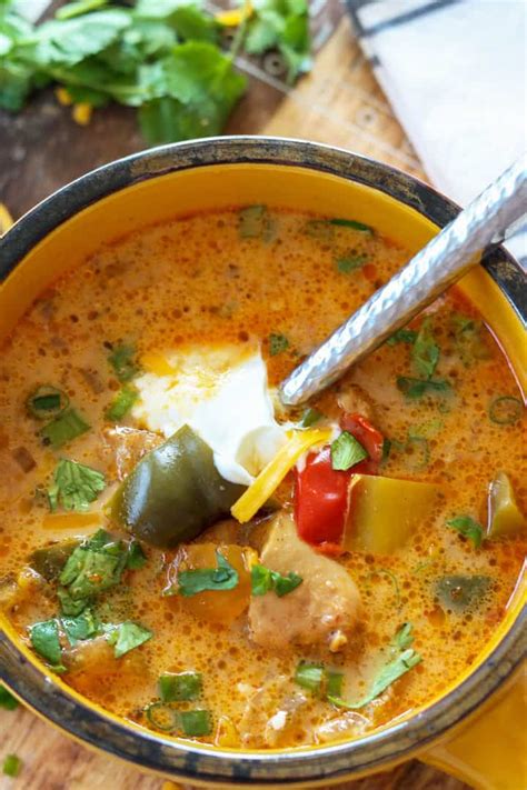 How to make low carb chicken fajita soup. Crockpot Chicken Fajita Soup (Keto Low Carb) | Seeking ...