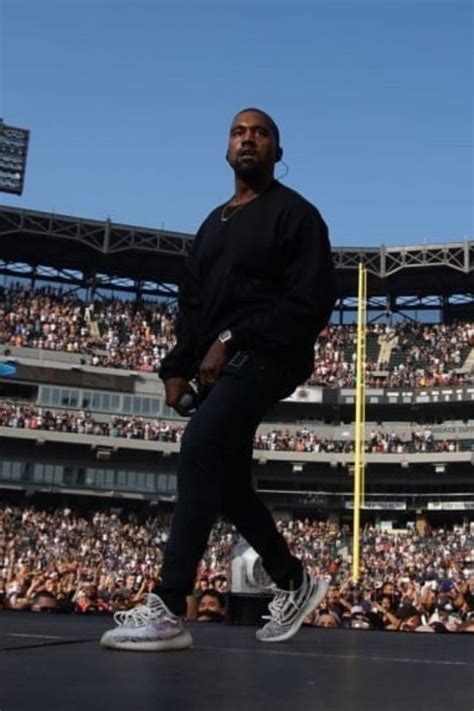 Kanye West Wearing Adidas Yeezy Boost 350 V2 Sneakers Kanye Fashion