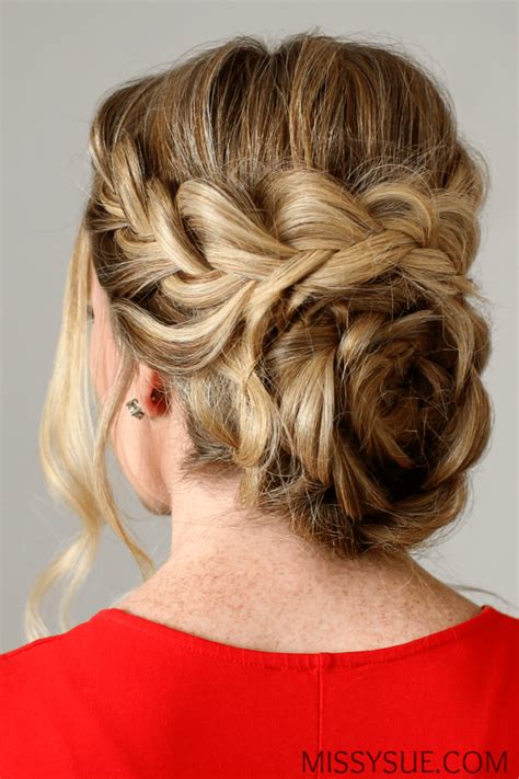Updos for long hair should be practical. Flower Braid Updo
