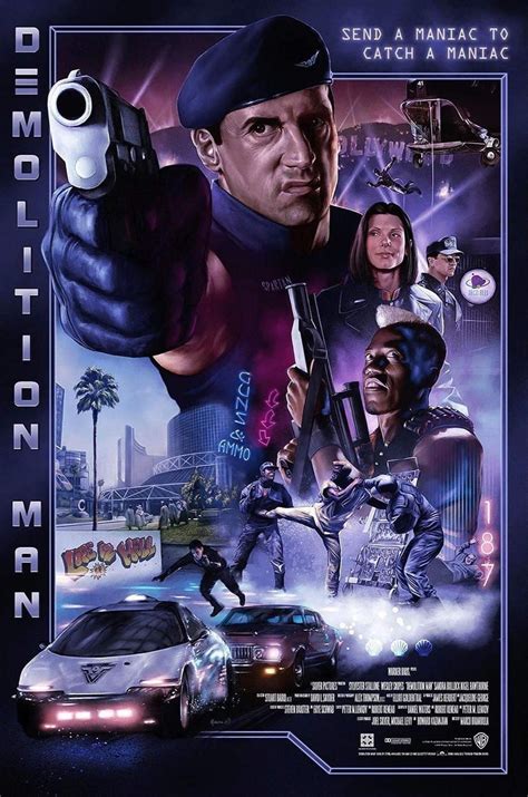 Demolition Man By Dave Merrell Action Movie Poster Classic Movie Posters