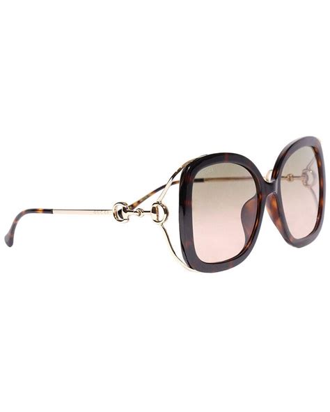 gucci gg1021s 56mm sunglasses in natural lyst