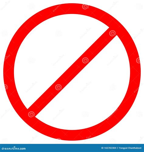 No Sign Empty Red Crossed Out Circlenot Allowed Signblank Prohibiting