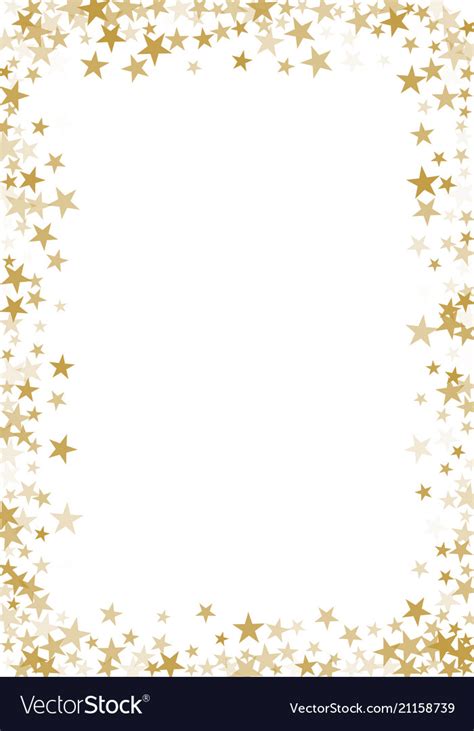 Golden Stars Confetti Background Royalty Free Vector Image