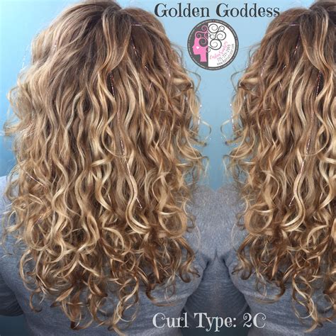 Naturally Curly Balayage Highlights Blond Hair By Carleen Sanchez
