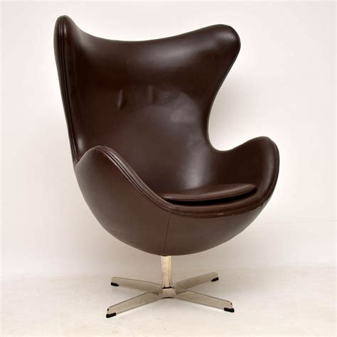 Arne Jacobsen Leather Swivel Egg Chair Retrospective Interiors