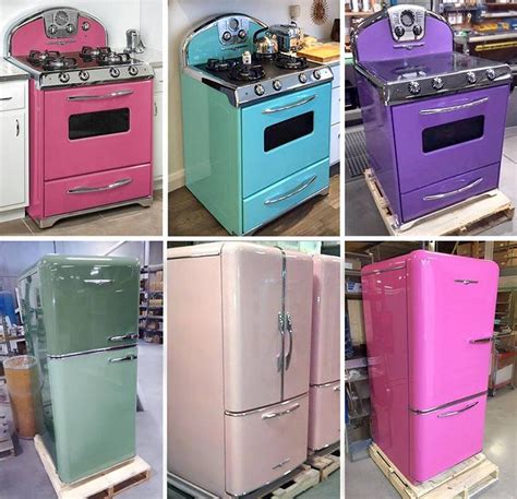 Vibrant colors, united with leading technology, challenges typical home this series features a retro refrigerator, dishwasher and other small kitchen appliances that come in a. The Original Flame's antique and retro-styled appliances ...