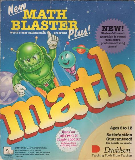 New Math Blaster Plus Cover Or Packaging Material Mobygames
