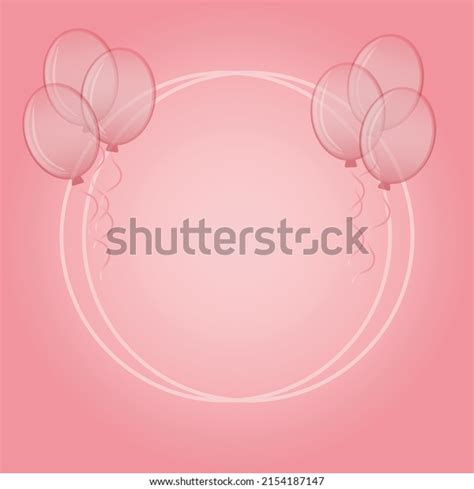 Pink Balloons Frame Birthday Card Stock Vector Royalty Free