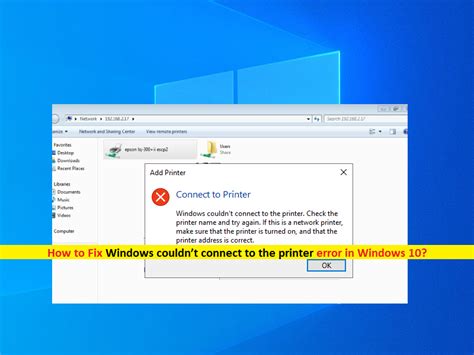 Cómo Reparar El Error De Windows No Se Pudo Conectar A La Impresora En Windows 10 [pasos