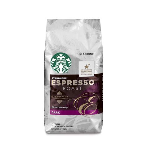 Starbucks Espresso Roast Dark Roast Ground Coffee 12 Ounce Bag