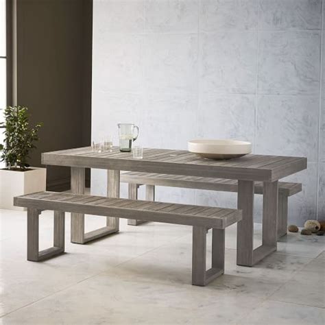 Having a great meal outdoors is one of life's more enjoyable pleasures. Portside Outdoor Dining Table (76.5") - Weathered Gray ...