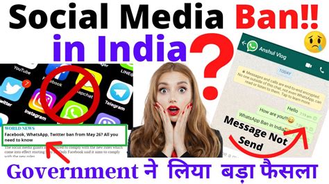 Whatsapp Facebook Instagram Twitter Ban In India Soical Media Ban In