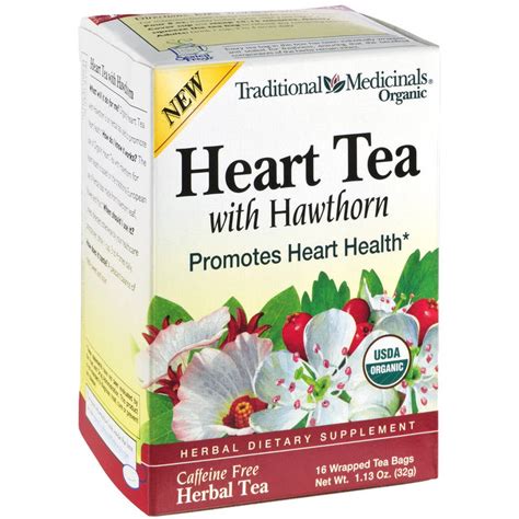 Traditional Medicinals Organic Heart Tea With Hawthorn Herbal Dietary