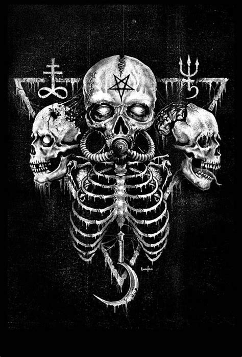 Demons Satanic Gothic Gothic Art Occultblack Metal Skull Artwork Art