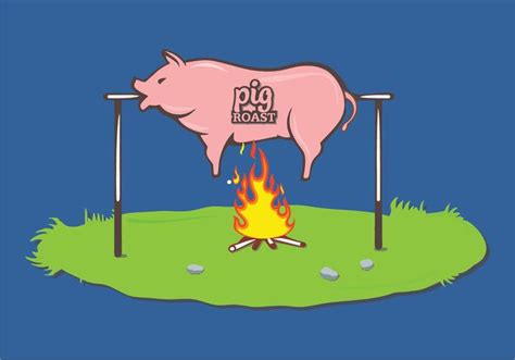 Pig Roast Vector Download Free Vector Art Stock Graphics And Images