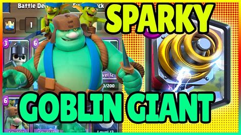 Goblin Giant Sparky Hunter Deck For Arena 11 Clash Royale Meta Deck