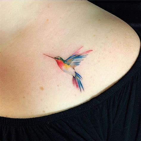Colorful Hummingbird Tattoo Hummingbird Tattoo Bird Tattoos For