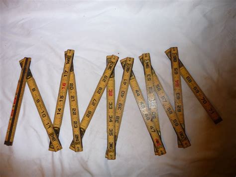Lufkin X46 Red 72 Extension Rule Folding Brassand Wood Ruler Vintage