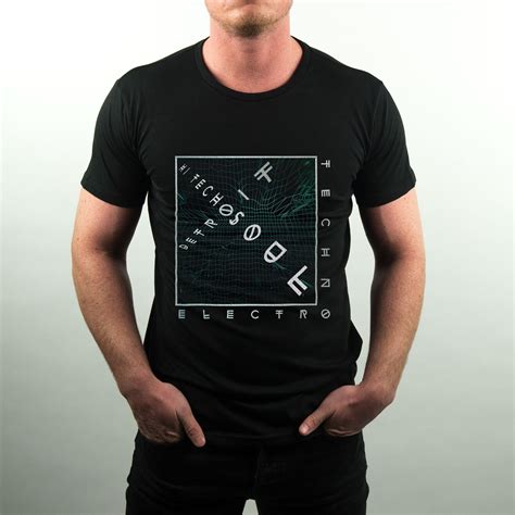 Techno Electro T Shirt Black Future Past Clothing