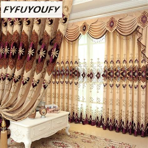 2016 New Europe Embroidered Tulle Window Curtains For Living Room