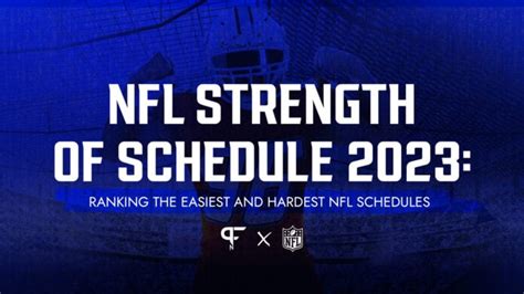 Nfl Strength Of Schedule 2023 Ranking The Easiest And Hardest Nfl