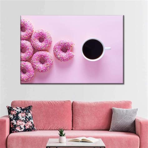 Donuts And Coffee Multi Panel Canvas Wall Art Coffee Wall Art
