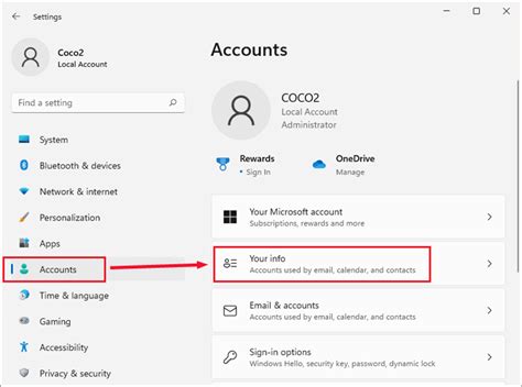 Switch To Local Account Or Microsoft Account In Windows 11