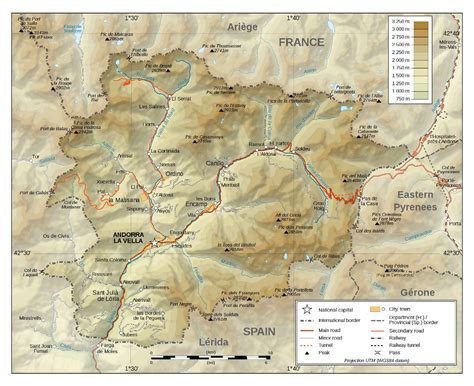 Ampliar el mapa del andorra. Mapas de Andorra | Colección de mapas de Andorra | Europa ...