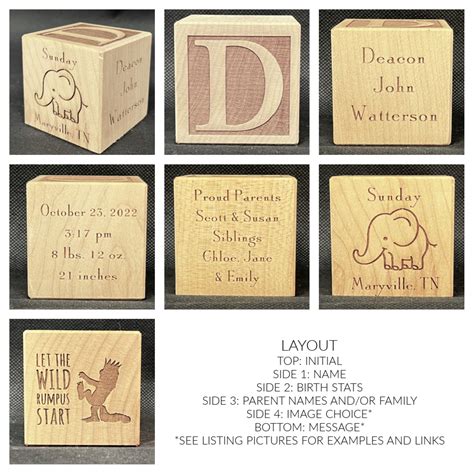 Personalized Baby Block Unique Baby T Wooden Baby Block New