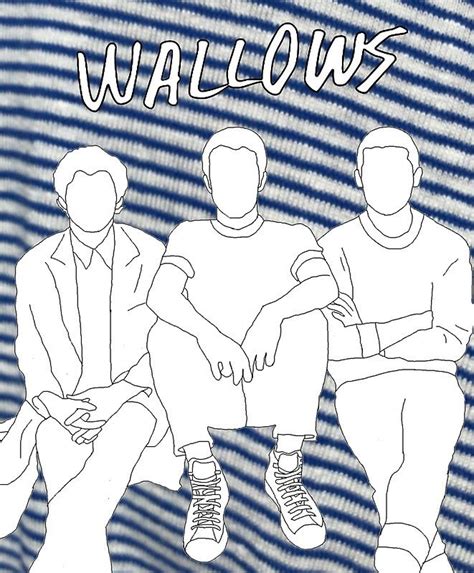 Wallows Outline With Nothing Happens Background Poster By