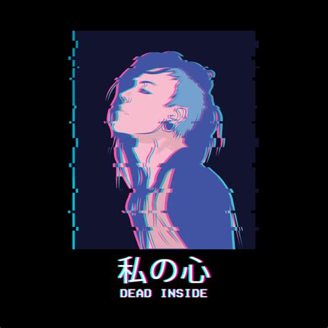 Dead Inside Punk Anime Girl Vaporwave Emo Weeb Soft Girl Tapestry