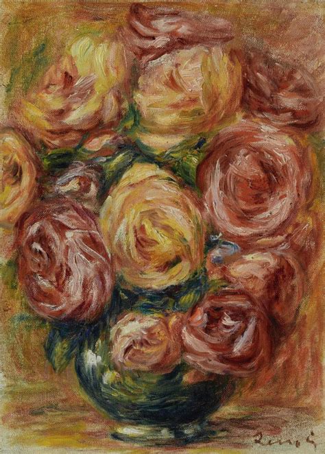 Vase With Roses Painting Pierre Auguste Renoir Oil Paintings
