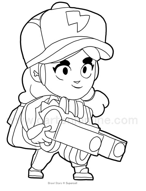 Jessie From Brawl Stars Coloring Pages Xcolorings The Best Porn Website